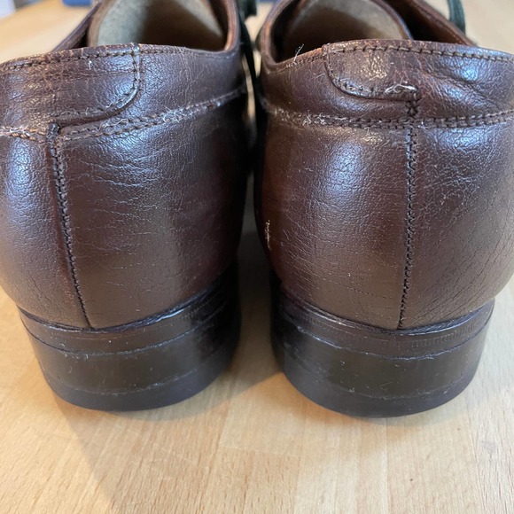 Vintage Florsheim Brown Pebbled Leather Oxfords - Picture 6 of 9